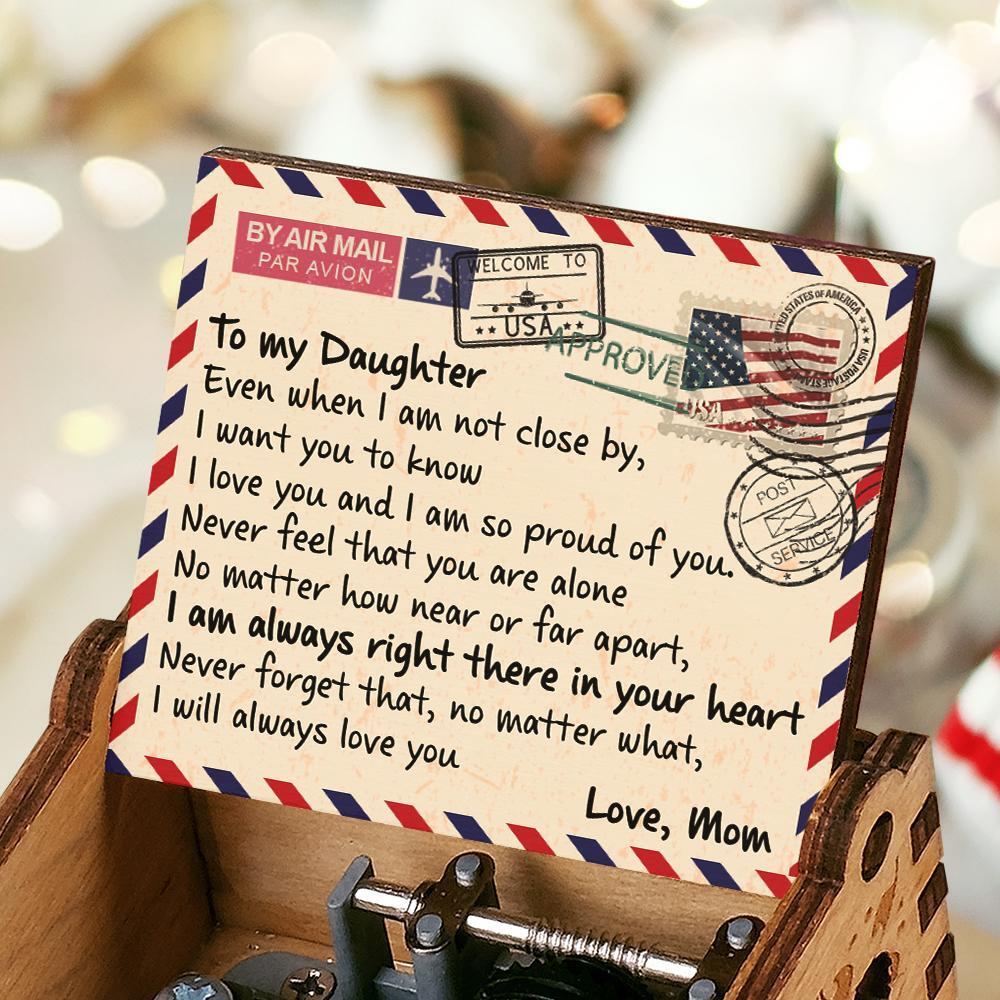 Music Box Mom To Daughter - I Will Always Love You Engraved Wooden Music Box GiveMe-Gifts