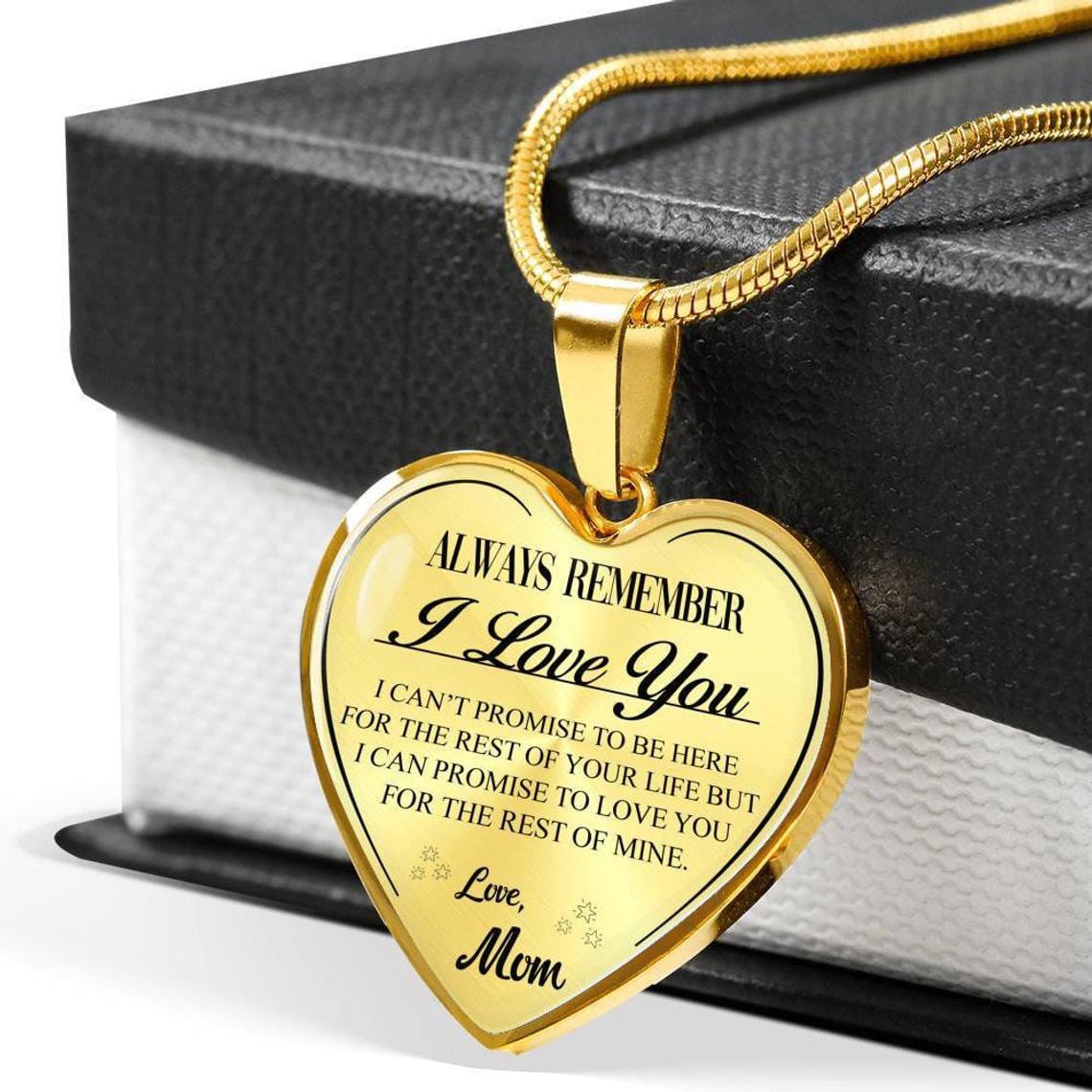 Necklaces For Daughter Mom To Daughter - Always Remember I Love You Engraved Heart Necklace Gold GiveMe-Gifts