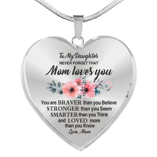 Necklaces To My Daughter - I Love You More Engraved Heart Necklace Mom To Daughter 3 GiveMe-Gifts