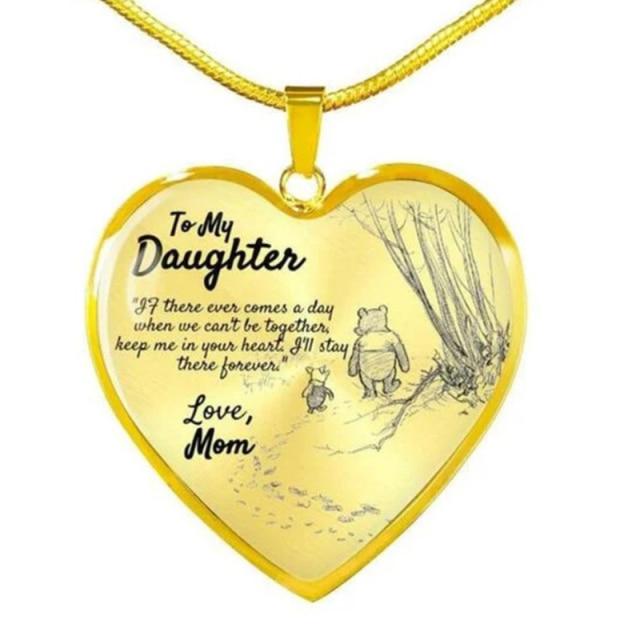 Necklaces To My Daughter - I Love You More Engraved Heart Necklace Mom To Daughter 2 GiveMe-Gifts