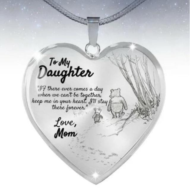 Necklaces To My Daughter - I Love You More Engraved Heart Necklace Mom To Daughter 1 GiveMe-Gifts