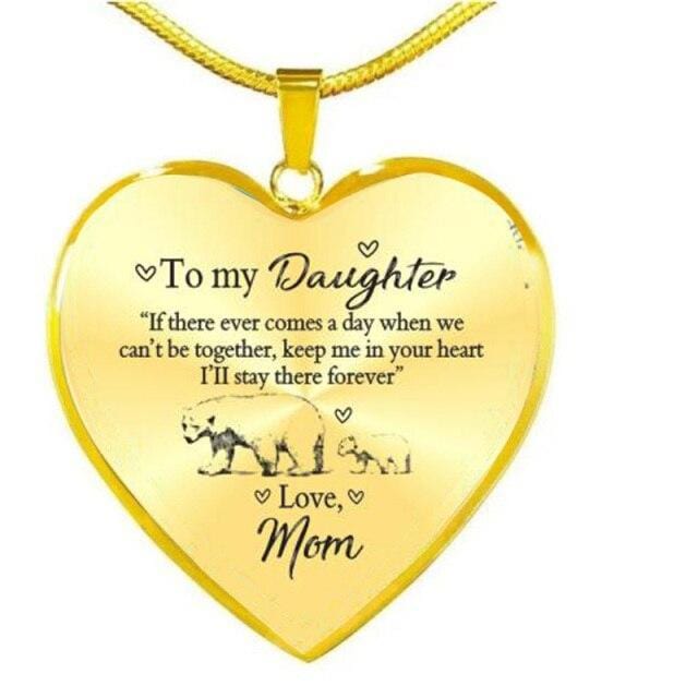 Necklaces To My Daughter - I Love You More Engraved Heart Necklace Mom To Daughter 6 GiveMe-Gifts