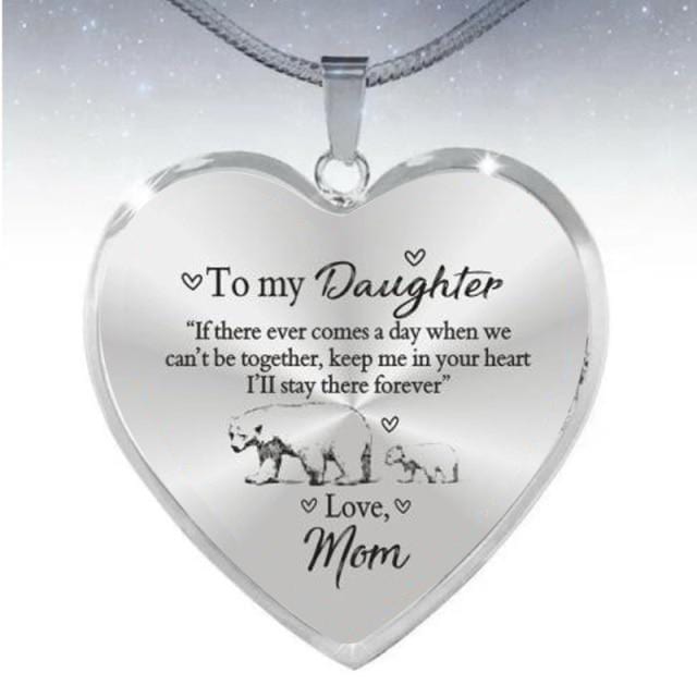 Necklaces To My Daughter - I Love You More Engraved Heart Necklace Mom To Daughter 5 GiveMe-Gifts