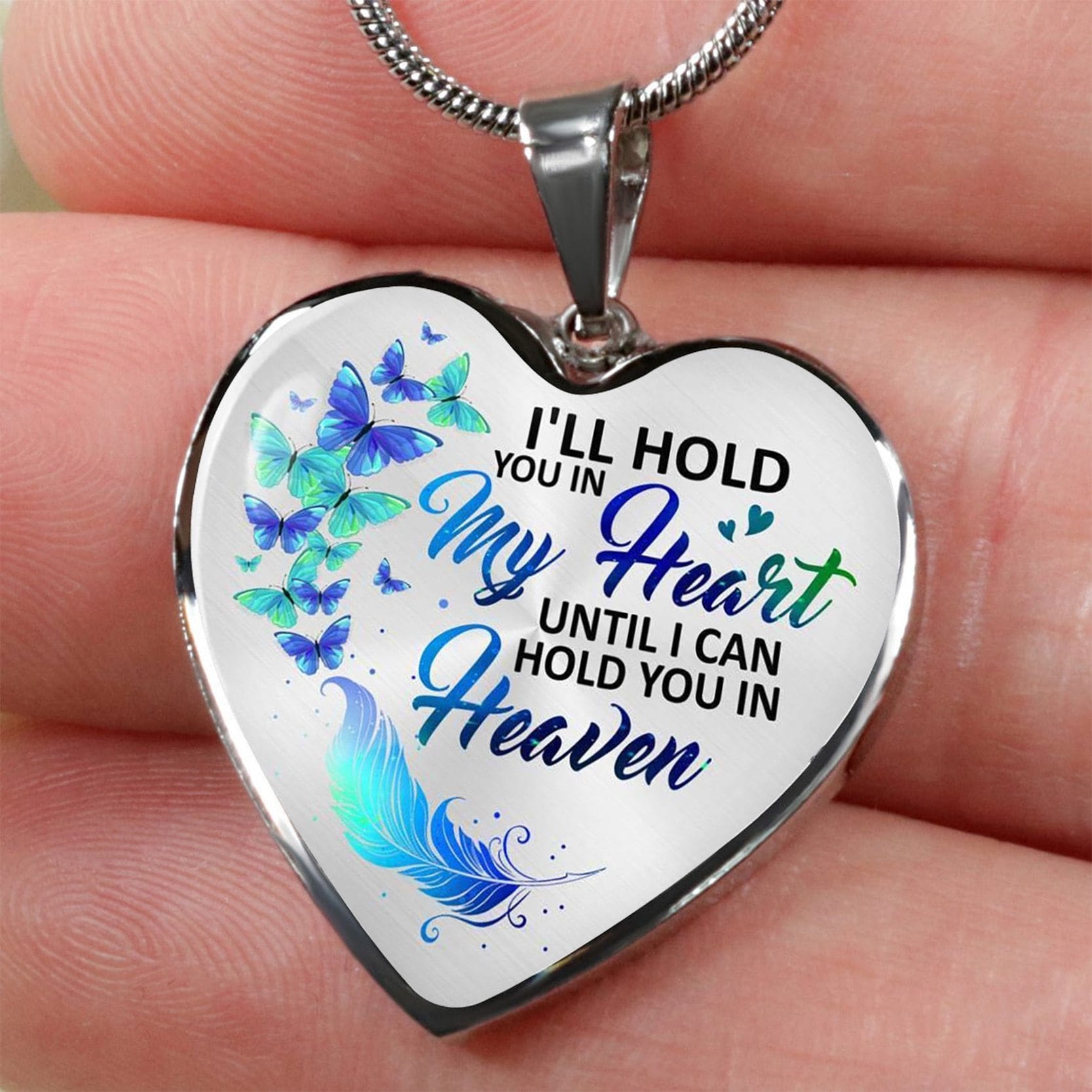 Necklaces For Daughter To My Daughter - I Will Hold You In My Heart Engraved Heart Necklace GiveMe-Gifts