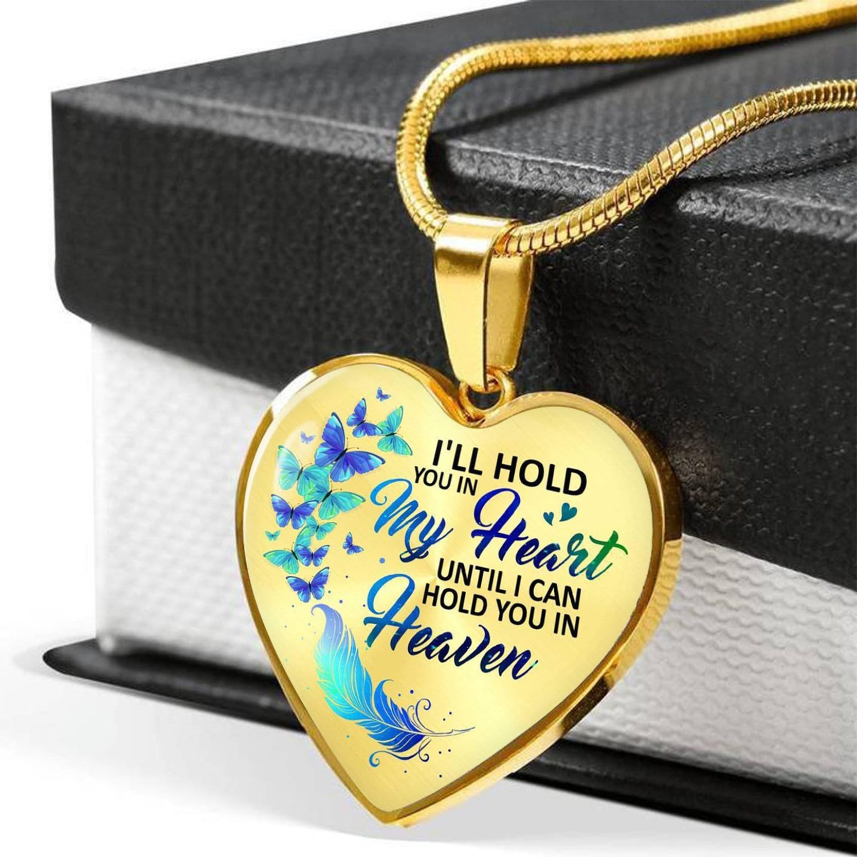 Necklaces To My Daughter - I Will Hold You In My Heart Engraved Heart Necklace GiveMe-Gifts