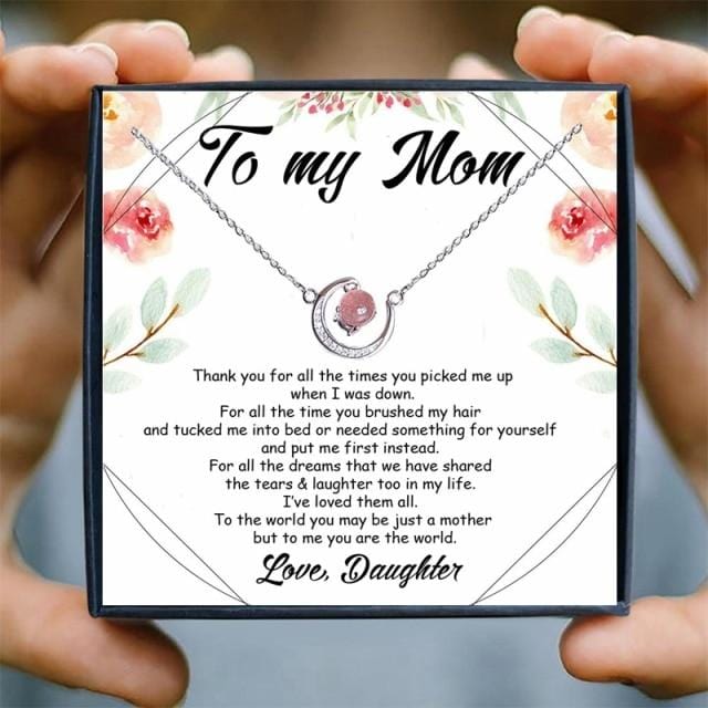 Necklaces Daughter To Mom - I Love You Moon Necklace txx194j2 Gift Box GiveMe-Gifts