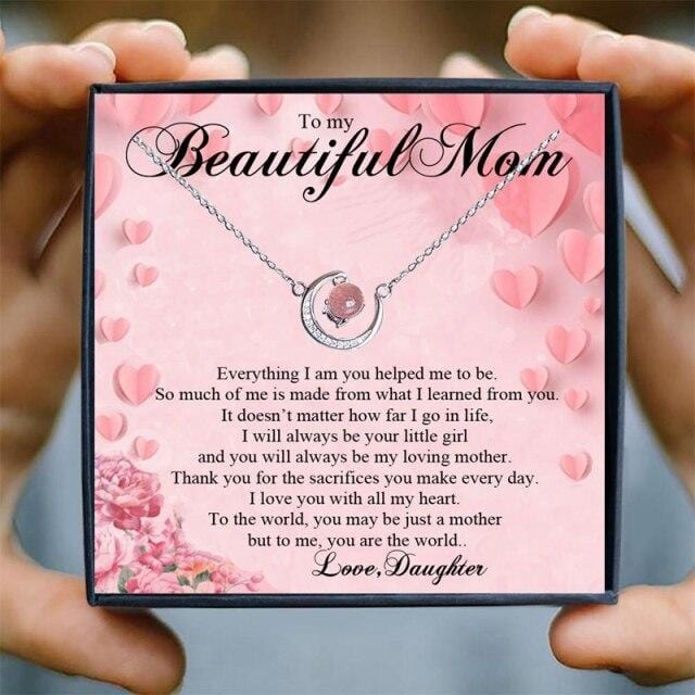 Necklaces Daughter To Mom - I Love You Moon Necklace txx194j3 Gift Box GiveMe-Gifts