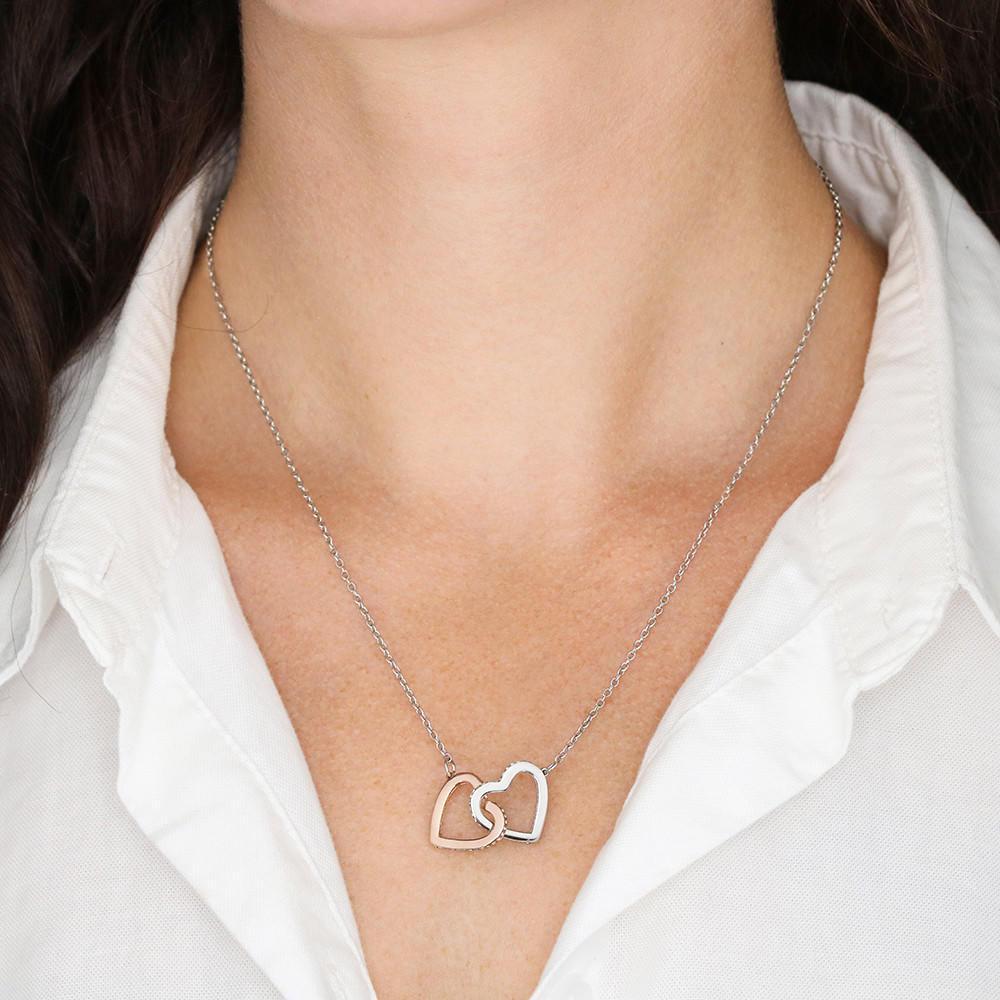Necklaces To My Mom - I Love You Interlocking Heart Necklace GiveMe-Gifts