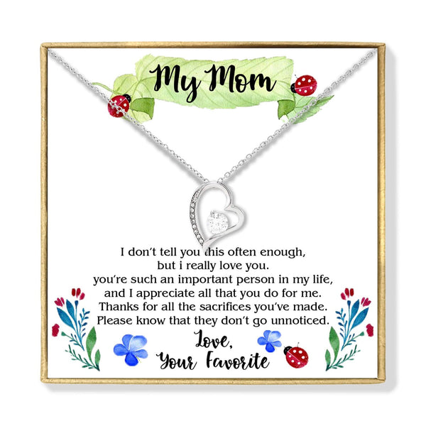 Necklaces To My Mom - I Really Love You Heart Necklace GiveMe-Gifts