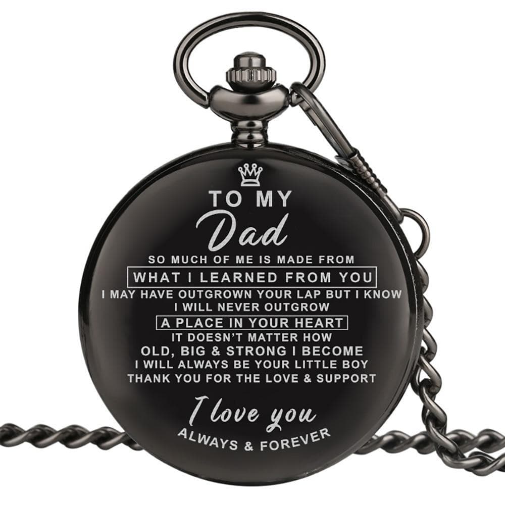 Pocket Watches Son To Dad - I Love You Always And Forever Engraved Pocket Watch GiveMe-Gifts