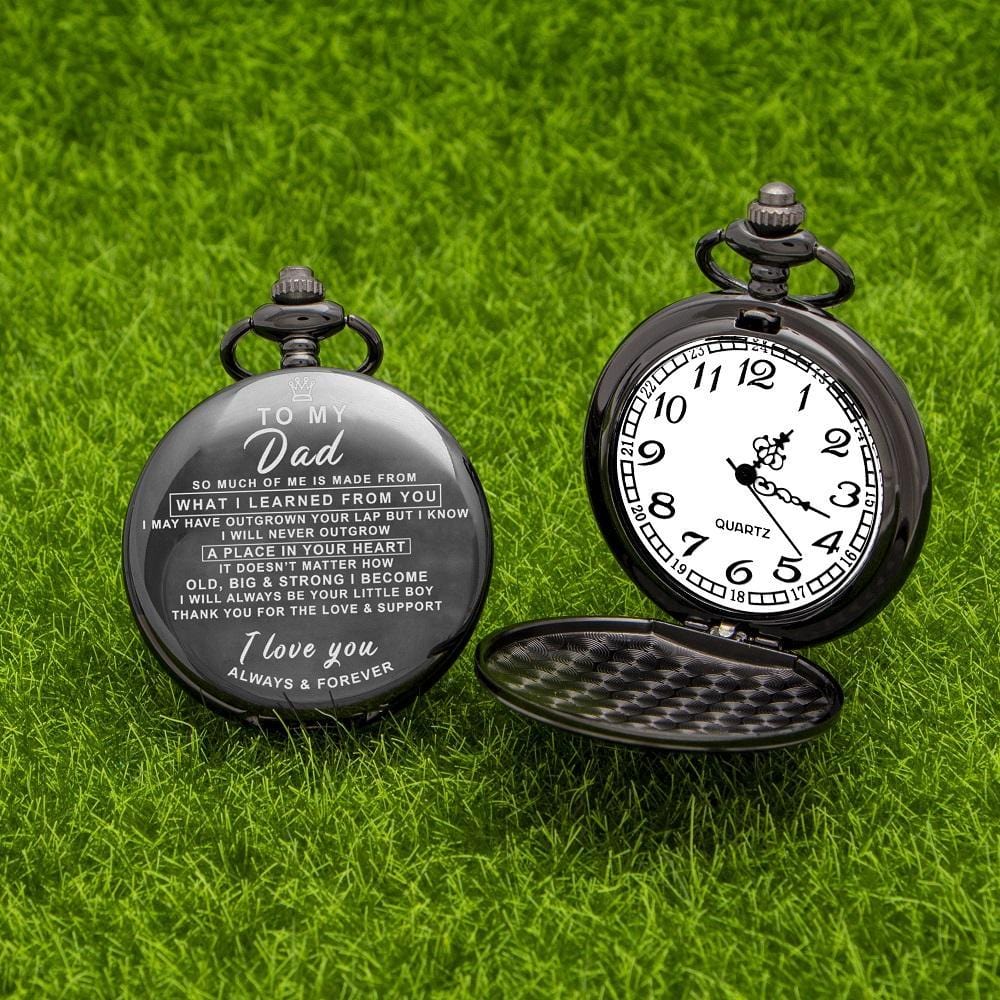 Pocket Watches Son To Dad - I Love You Always And Forever Engraved Pocket Watch GiveMe-Gifts