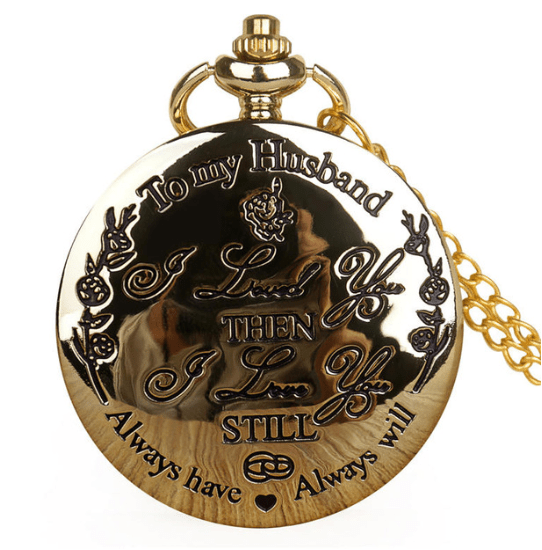 Pocket Watches To My Husband - I Love You Still Gold Engraved Pocket Watch GiveMe-Gifts