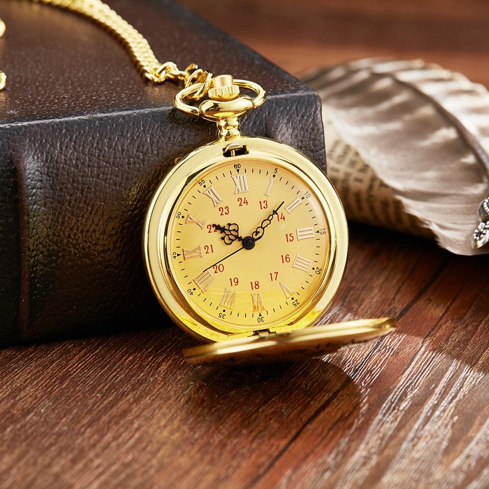 Pocket Watches To My Husband - I Love You Still Gold Engraved Pocket Watch GiveMe-Gifts