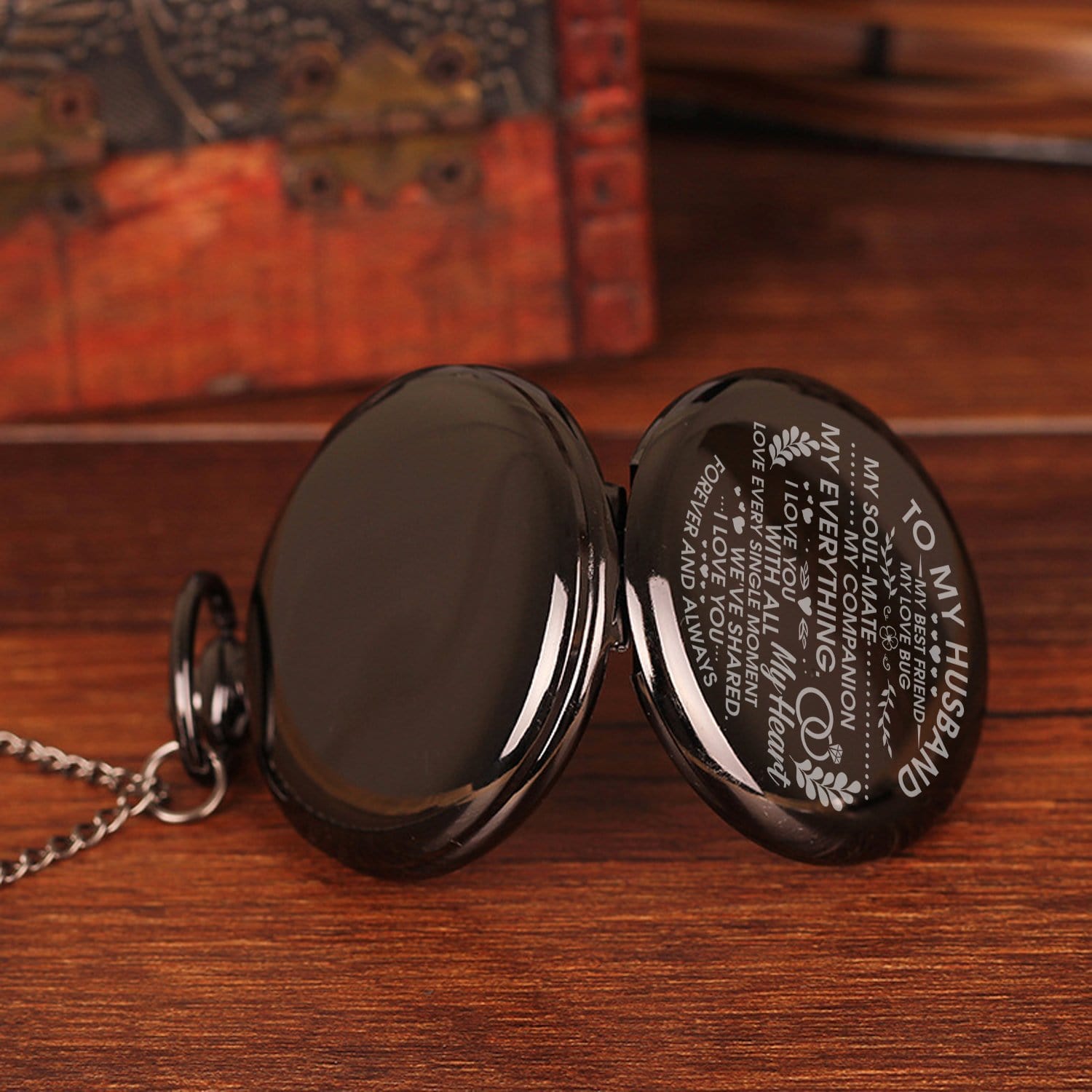 Pocket Watches To My Husband - I Love You With All My Heart Pocket Watch GiveMe-Gifts