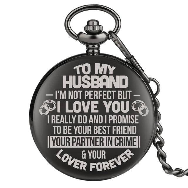 Pocket Watches To My Husband - Lover Forever Engraved Pocket Watch GiveMe-Gifts