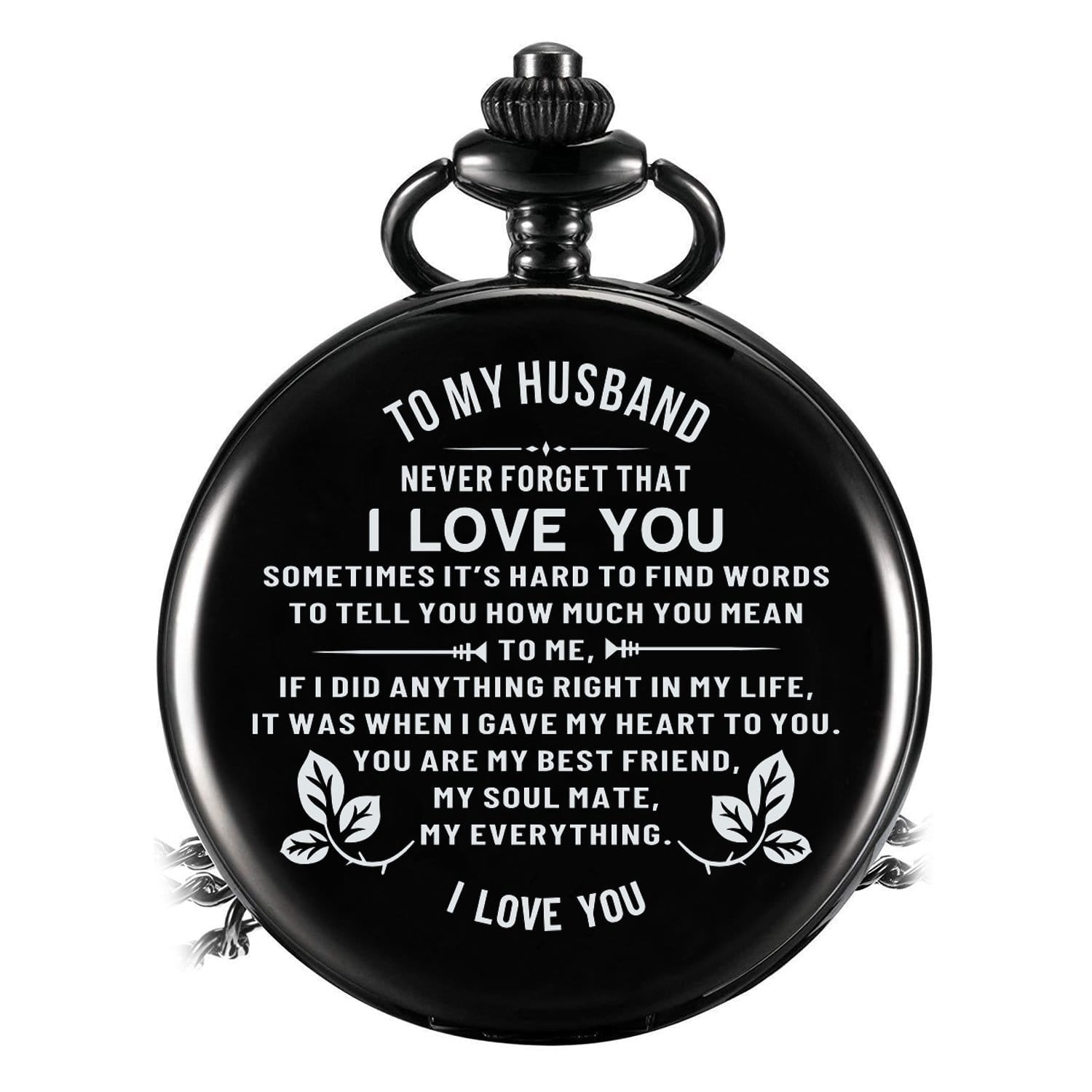 Pocket Watches To My Husband - My Soul Mate My Everything Pocket Watch GiveMe-Gifts