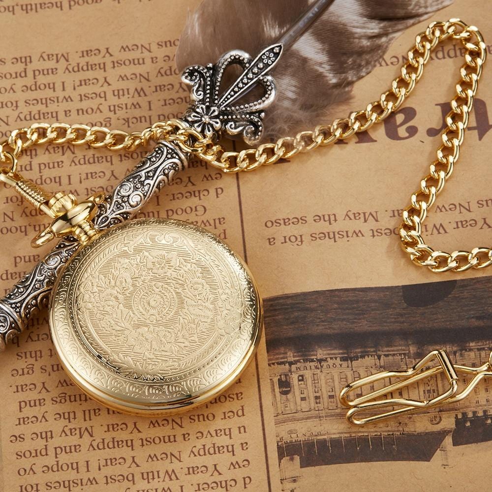 Pocket Watches I Love You Till The End Of Time Gold Engraved Pocket Watch GiveMe-Gifts