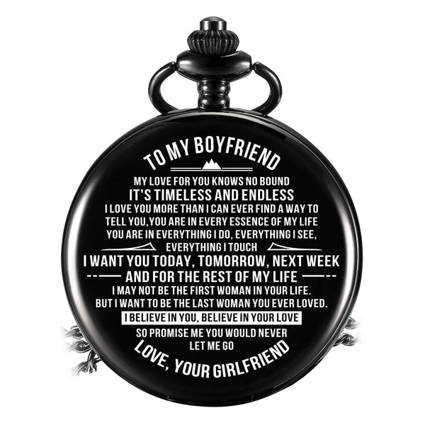 Pocket Watches For Lovers To My Boyfriend - I Believe In Your Love Pocket Watch GiveMe-Gifts