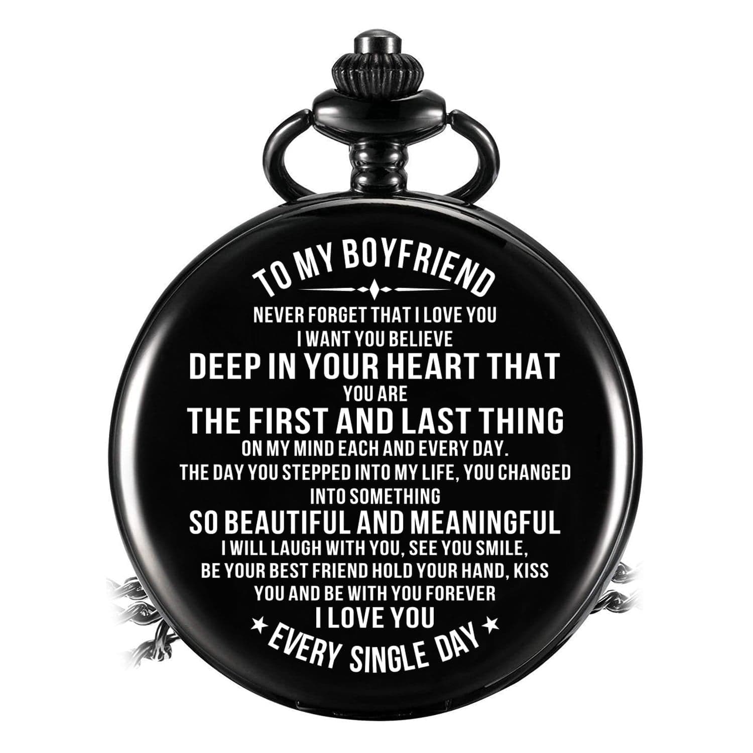 Pocket Watches For Lovers To My Boyfriend - I Love You Every Single Day Pocket Watch GiveMe-Gifts