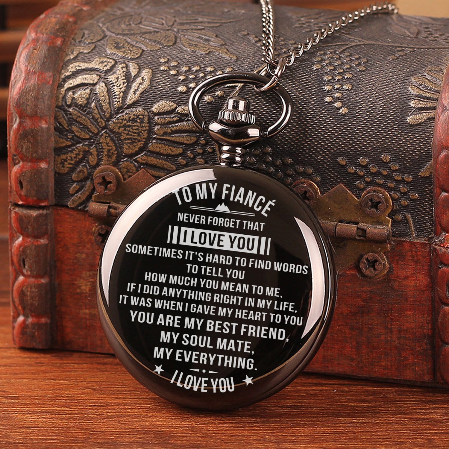 Pocket Watches To My Fiance - You Are My Everything Pocket Watch GiveMe-Gifts