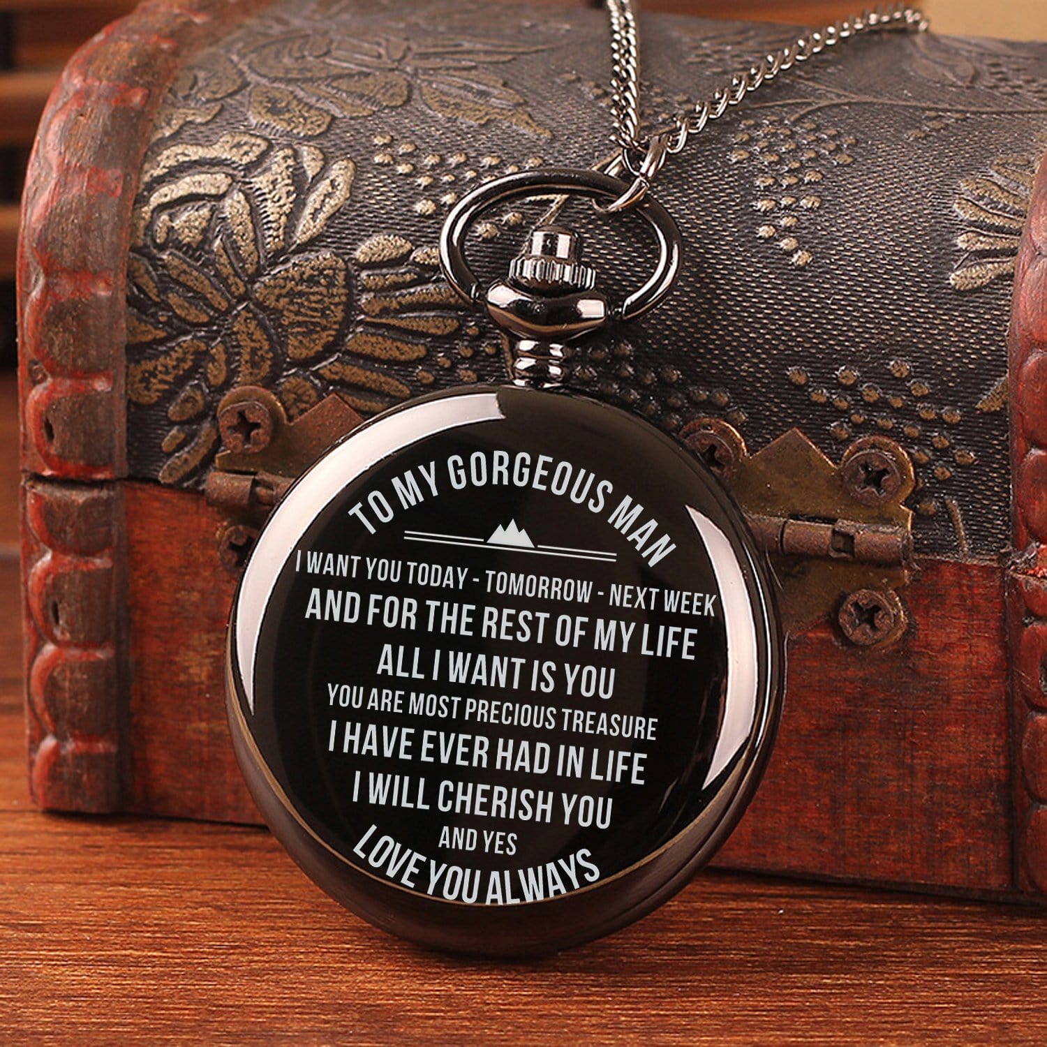 Pocket Watches To My Man - All I Want Is You Pocket Watch GiveMe-Gifts