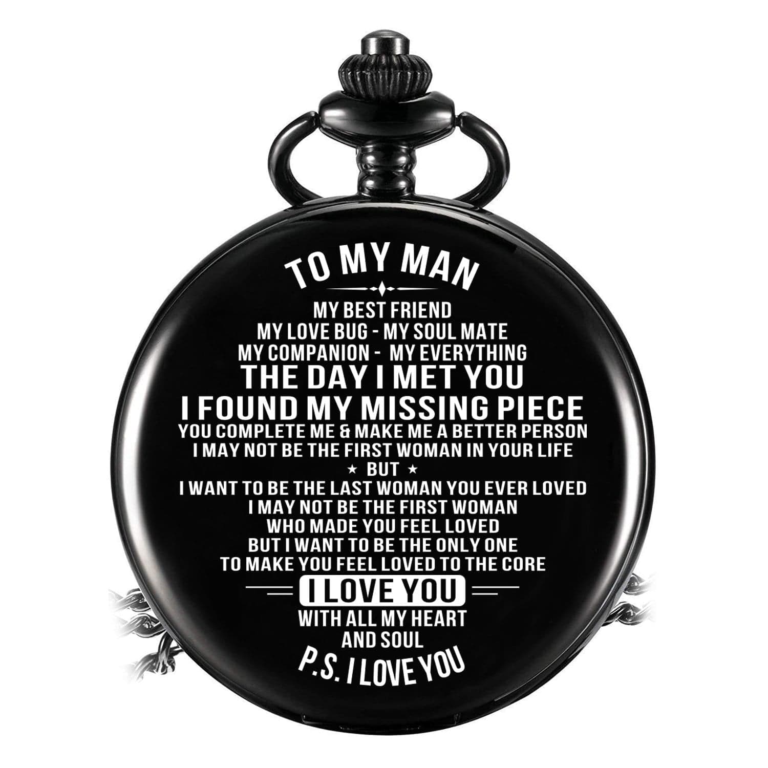 Pocket Watches For Lovers To My Man - I Found My Missing Piece Pocket Watch GiveMe-Gifts