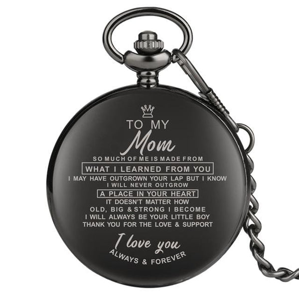 Pocket Watches For Mom Son To Mom - I Love You Always And Forever Engraved Pocket Watch GiveMe-Gifts