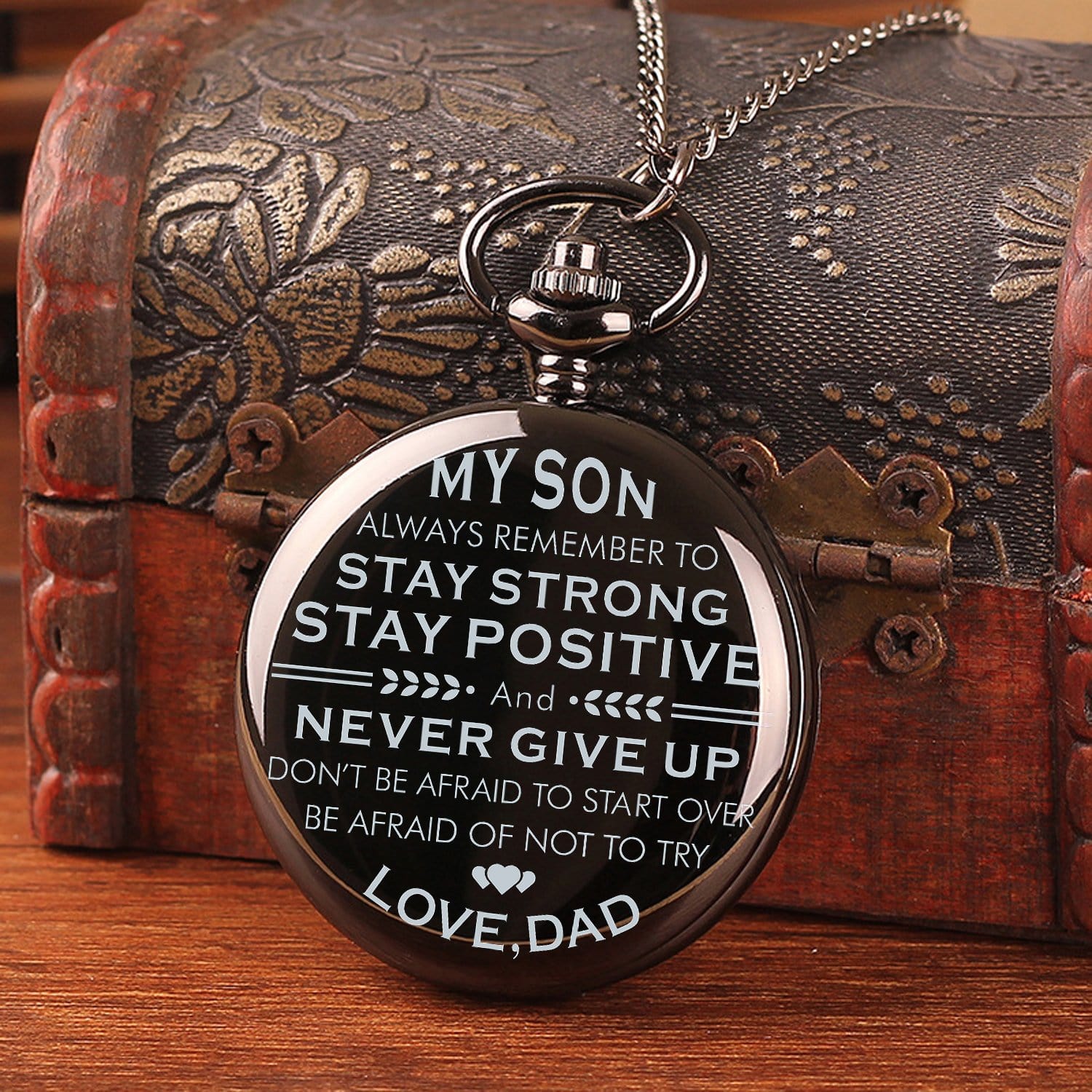 Pocket Watches Dad To Son - Stay Strong And Never Give Up Pocket Watch GiveMe-Gifts