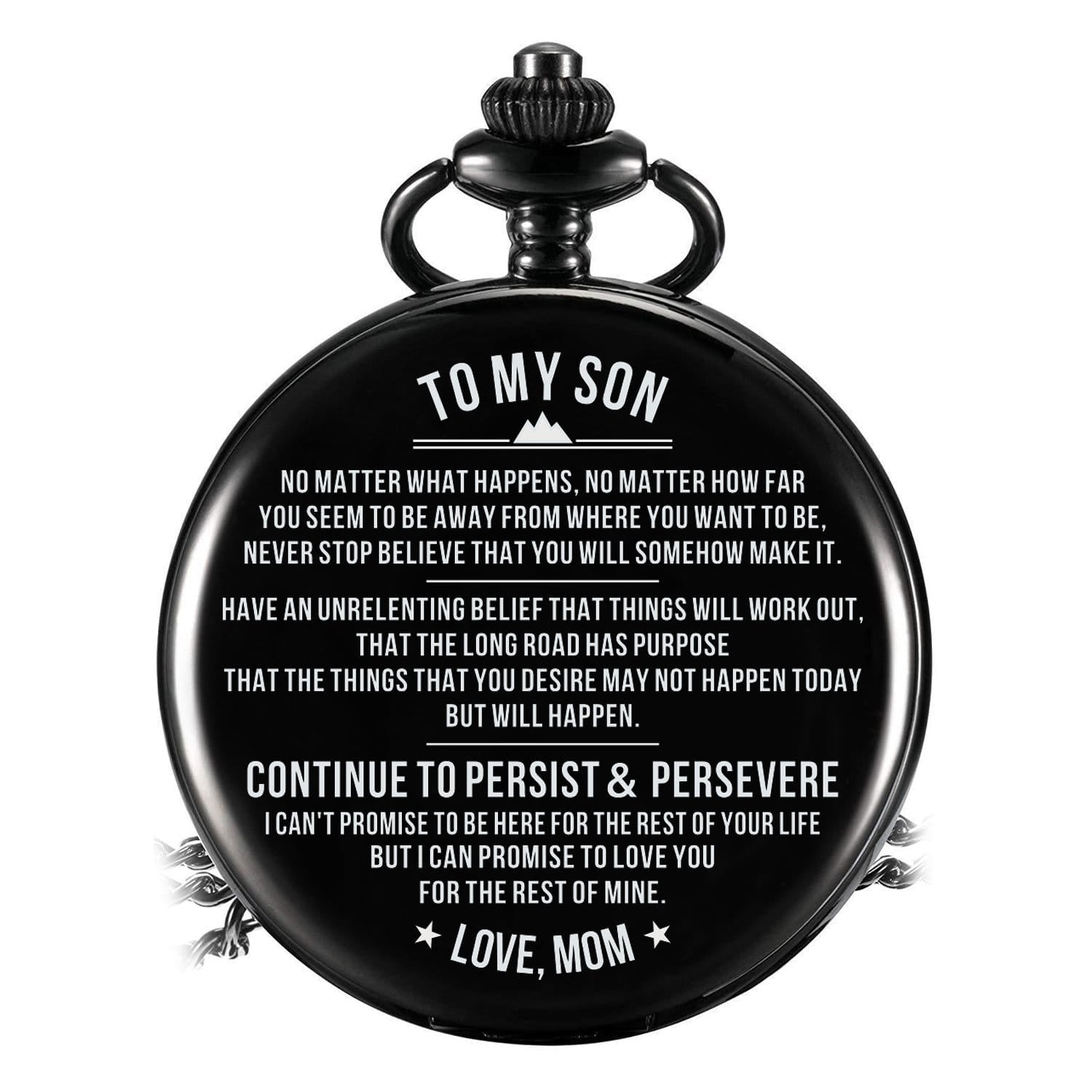 Pocket Watches Mom To Son - Continue To Persist And Persevere Pocket Watch GiveMe-Gifts