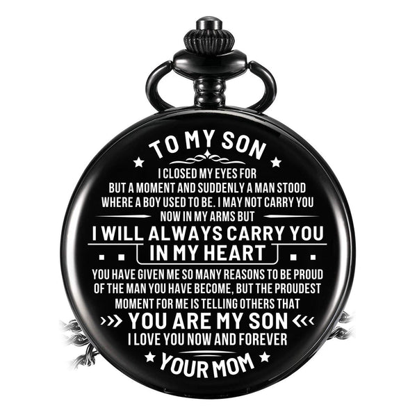 Pocket Watches Mom To Son - I Will Always Carry You In My Heart Pocket Watch GiveMe-Gifts