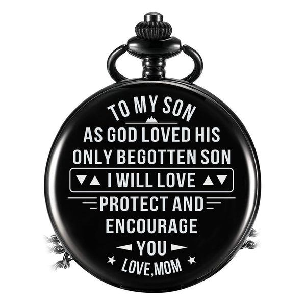 Pocket Watches Mom To Son - I Will Protect And Encourage You Pocket Watch GiveMe-Gifts