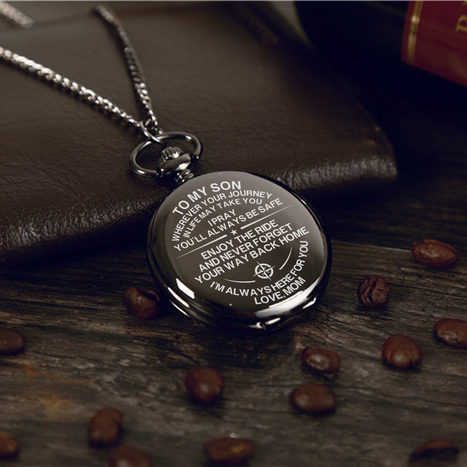 Pocket Watches For Son Mom To Son - Never Forget Your Way Back Home Pocket Watch GiveMe-Gifts