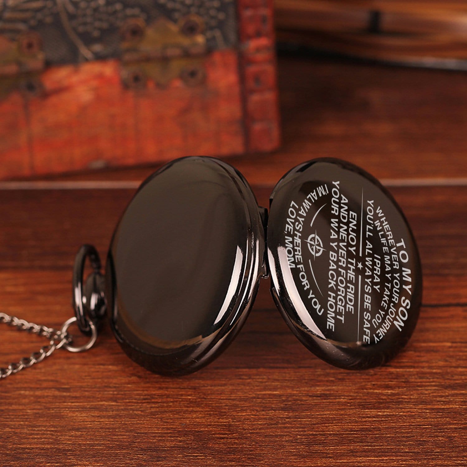 Pocket Watches For Son Mom To Son - Never Forget Your Way Back Home Pocket Watch GiveMe-Gifts