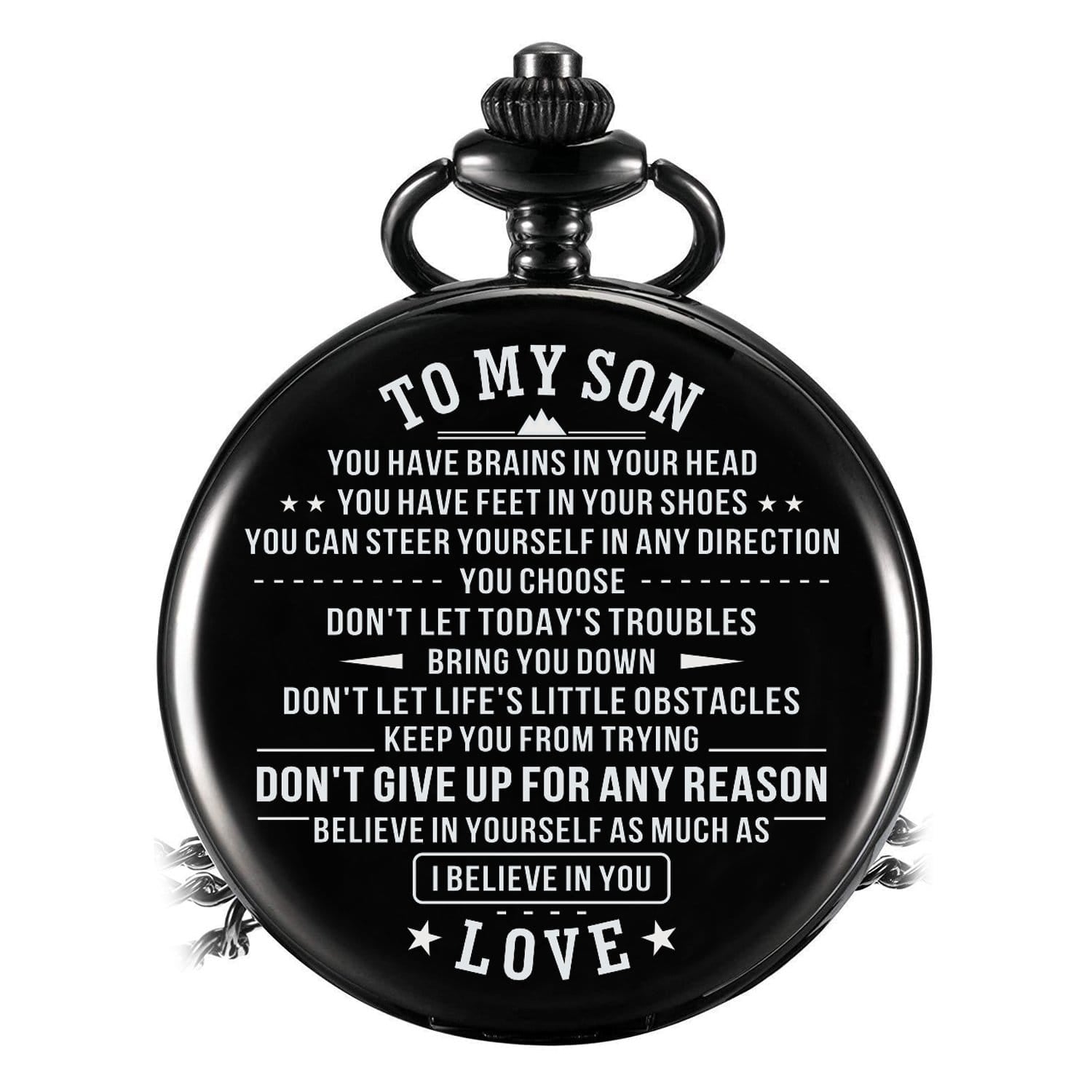 Pocket Watches To My Son - Don't Give Up For Any Reason Pocket Watch GiveMe-Gifts