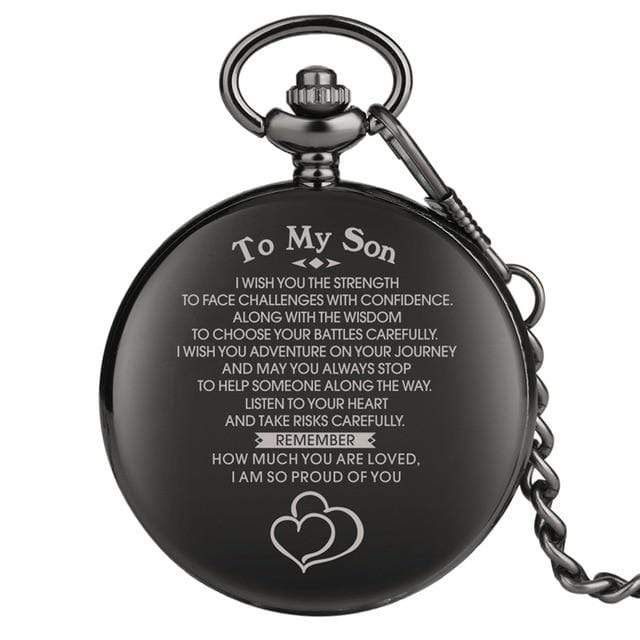 Pocket Watches To My Son - I Am So Proud Of You Engraved Pocket Watch GiveMe-Gifts