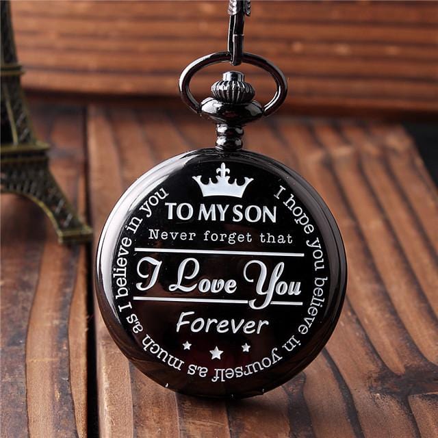 Pocket Watches For Son To My Son - I Love You Black Vintage Pocket Watch GiveMe-Gifts