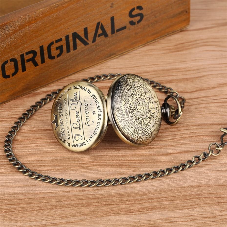 Pocket Watches To My Son - I Love You Bronze Pocket Watch GiveMe-Gifts