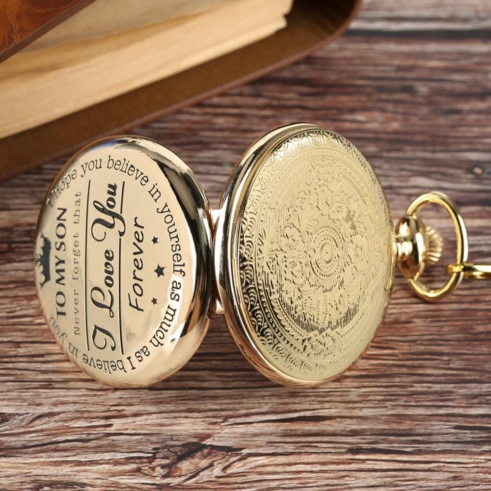 Pocket Watches To My Son - I Love You Gold Vintage Pocket Watch GiveMe-Gifts