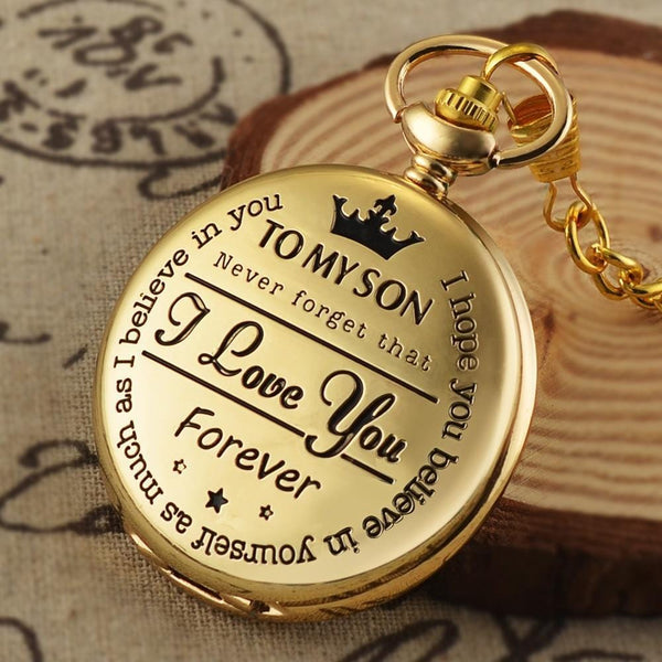 Pocket Watches For Son To My Son - I Love You Gold Vintage Pocket Watch GiveMe-Gifts