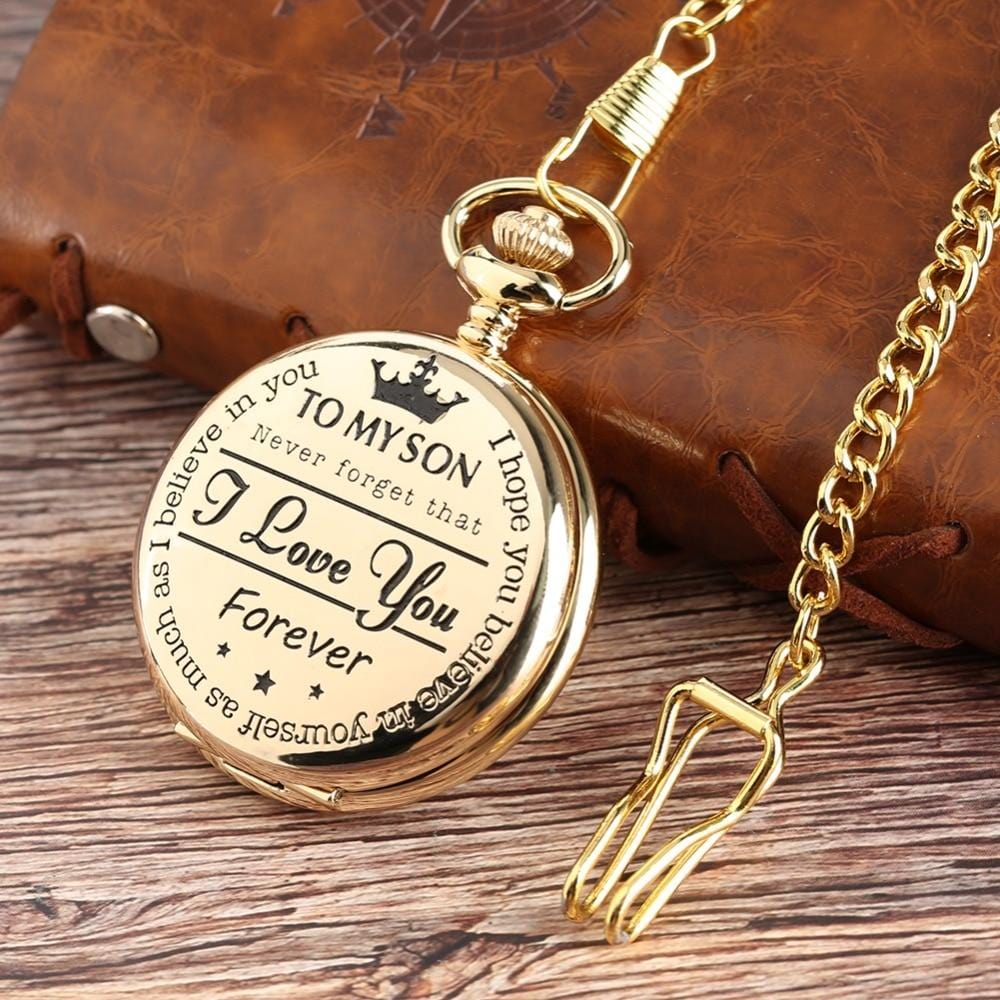 Pocket Watches For Son To My Son - I Love You Gold Vintage Pocket Watch GiveMe-Gifts