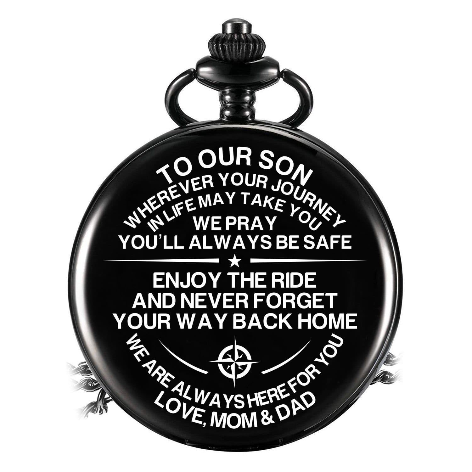 Pocket Watches To Our Son - Never Forget Your Way Back Home Pocket Watch GiveMe-Gifts