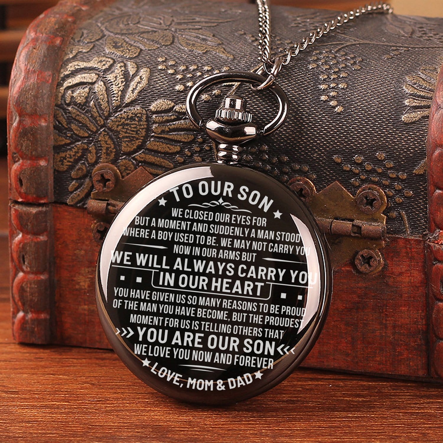 Pocket Watches To Our Son - We Will Always Carry You In Our Heart Pocket Watch GiveMe-Gifts