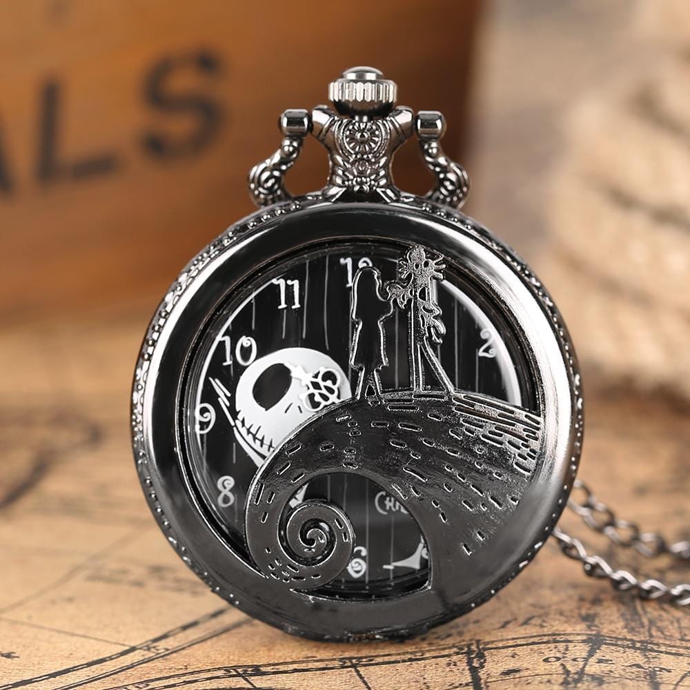 Pocket Watches Love The Nightmare Before Christmas Halloween Pocket Watch Black GiveMe-Gifts