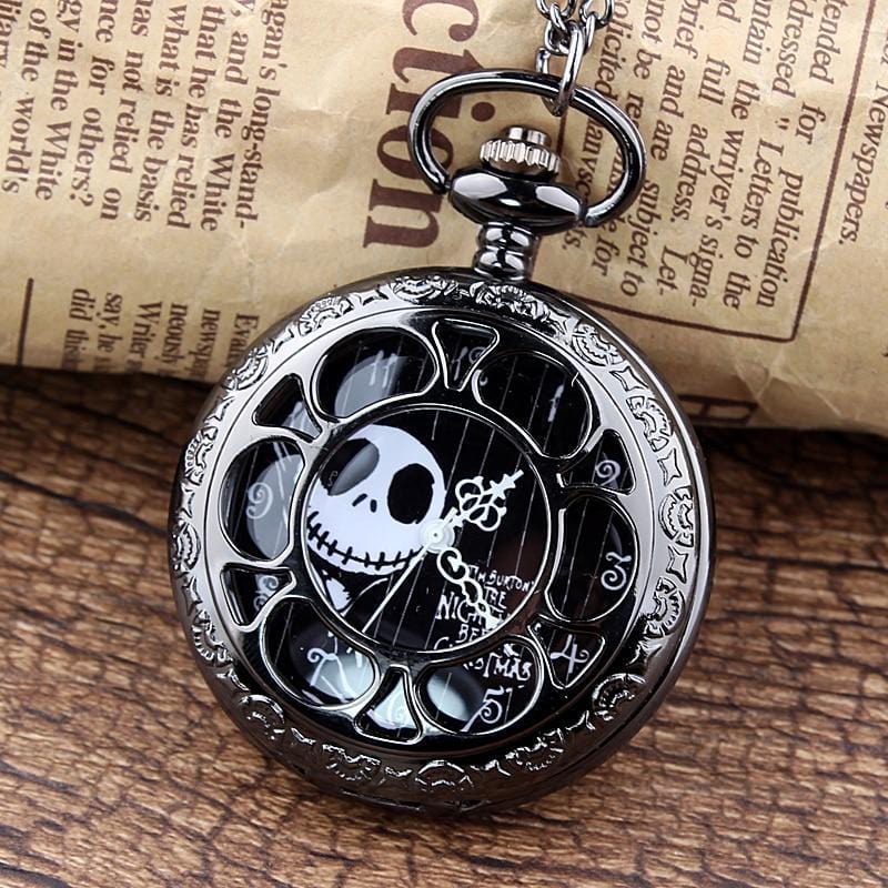 Pocket Watches On Festival The Nightmare Before Christmas Black Steampunk Pocket Watch GiveMe-Gifts