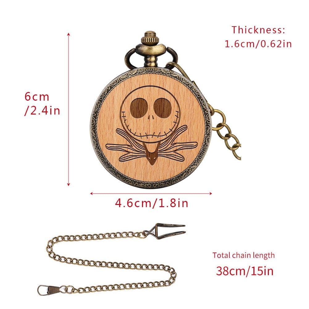 Pocket Watches On Festival The Nightmare Before Christmas Skull Bronze Pocket Watch GiveMe-Gifts