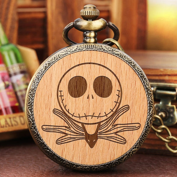 Pocket Watches On Festival The Nightmare Before Christmas Skull Bronze Pocket Watch GiveMe-Gifts