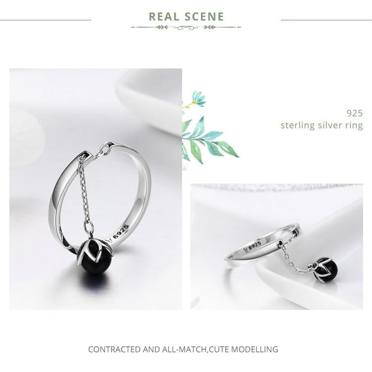 Rings Tears Of Flowers Dangle Ring - 925 Sterling Silver GiveMe-Gifts