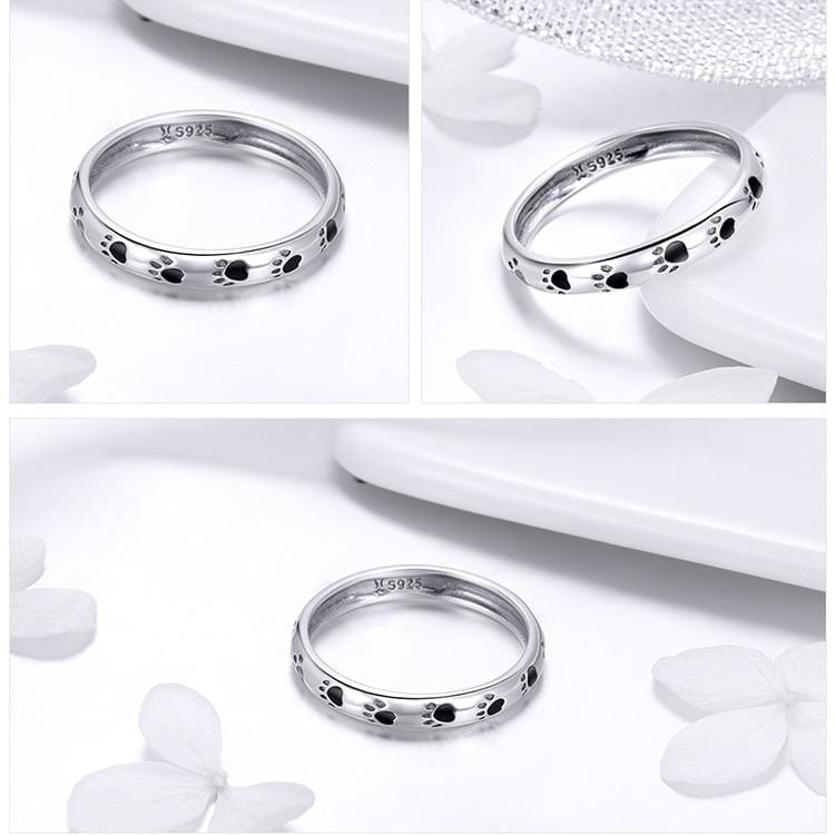 Rings Walking Paws Ring - 925 Sterling Silver GiveMe-Gifts