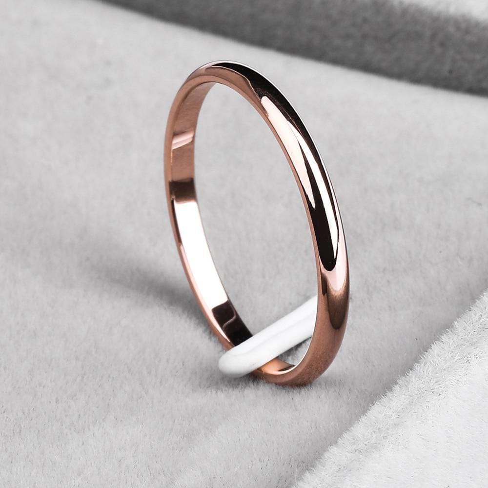 Rings Classic Titanium Ring (2 mm) 4 / Rose gold GiveMe-Gifts