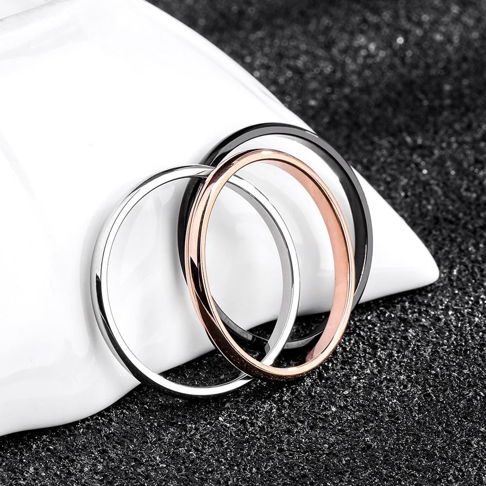 Rings Classic Titanium Ring (2 mm) GiveMe-Gifts